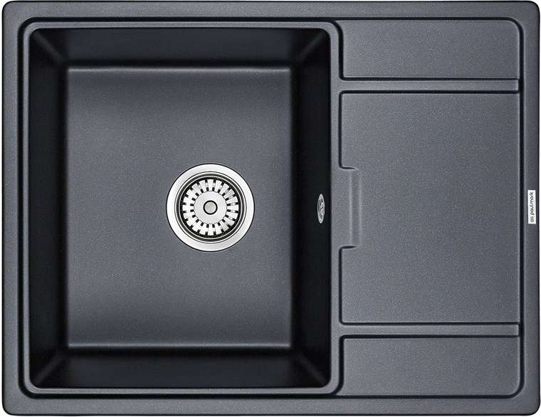 Мойка кухонная прямоугольная оборачиваемая Paulmark Weimar 65х50 см цвета черный металлик 