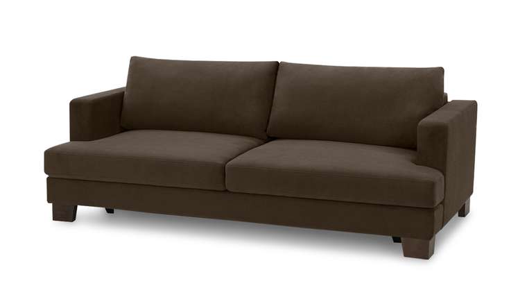 Прямой диван-кровать Марсель темно-коричневого цвета