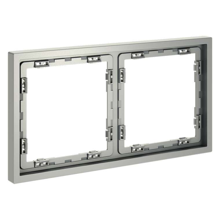 Рамка пластиковая VOLTUM S70 на 2 поста, (сталь)