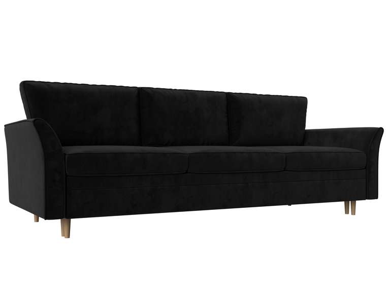 Прямой диван-кровать София черного цвета