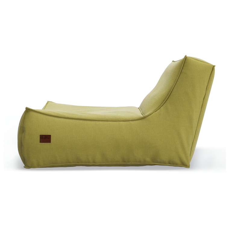 Бескаркасное кресло Flat Lazy горчичного цвета