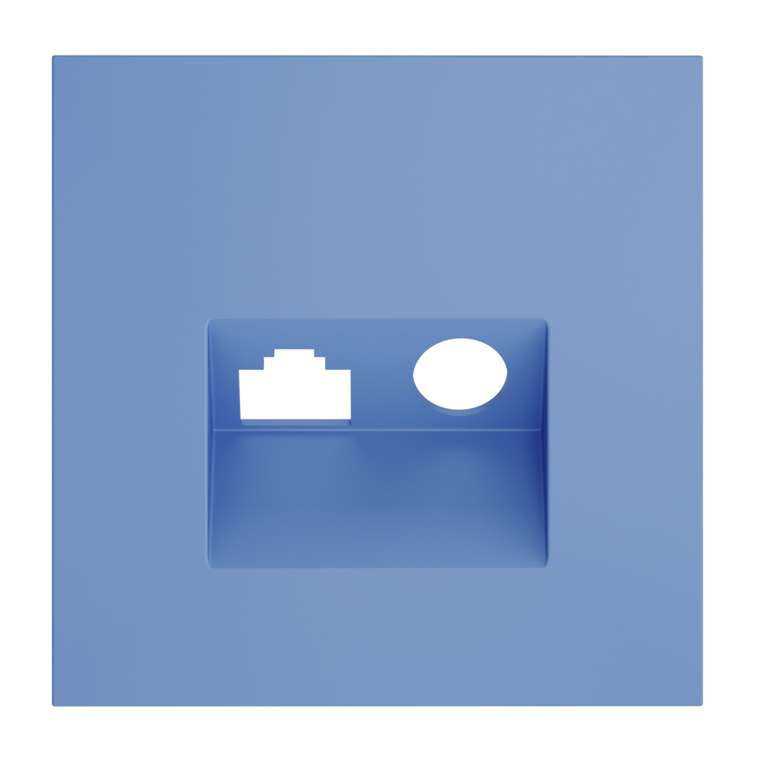 Накладка для розетки TV+RJ45 кат. 6, S70 (деним)