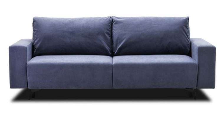 Прямой диван-кровать Эллен темно-синего цвета