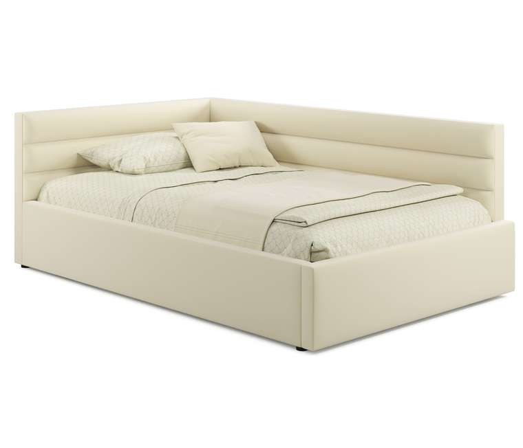 Кровать Aura 120х200 бежевого цвета с подъемным механизмом