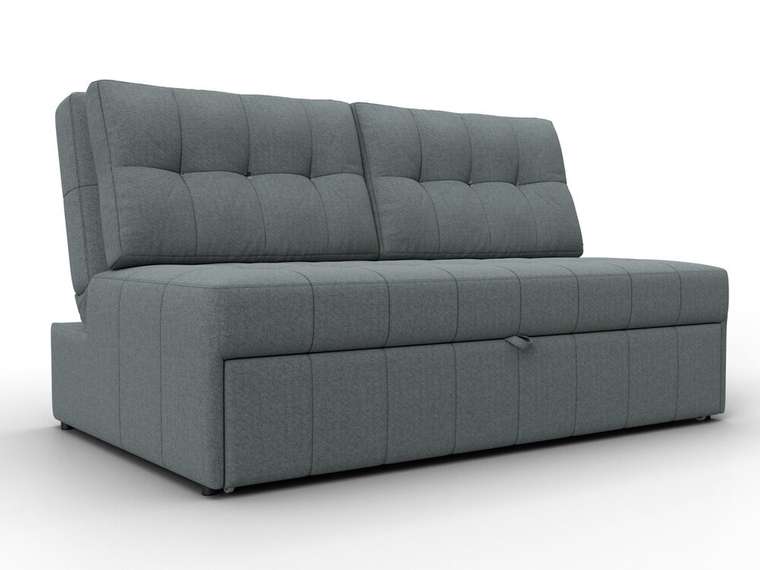 Диван-кровать Лига-107 S серого цвета (рогожка)