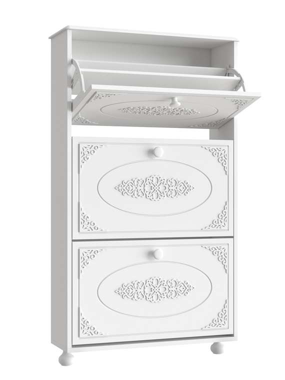 Тумба для обуви Ассоль АС-46 белое дерево