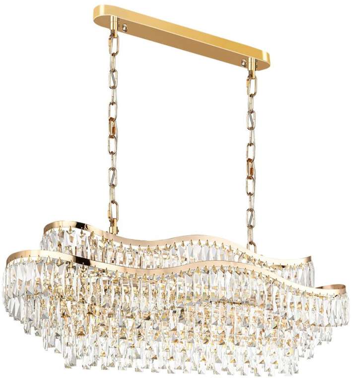 Подвесная люстра Odeon Light Wayta 5073/15 золото/прозрачный/металл/хрусталь E14 15*40W с подвесками
