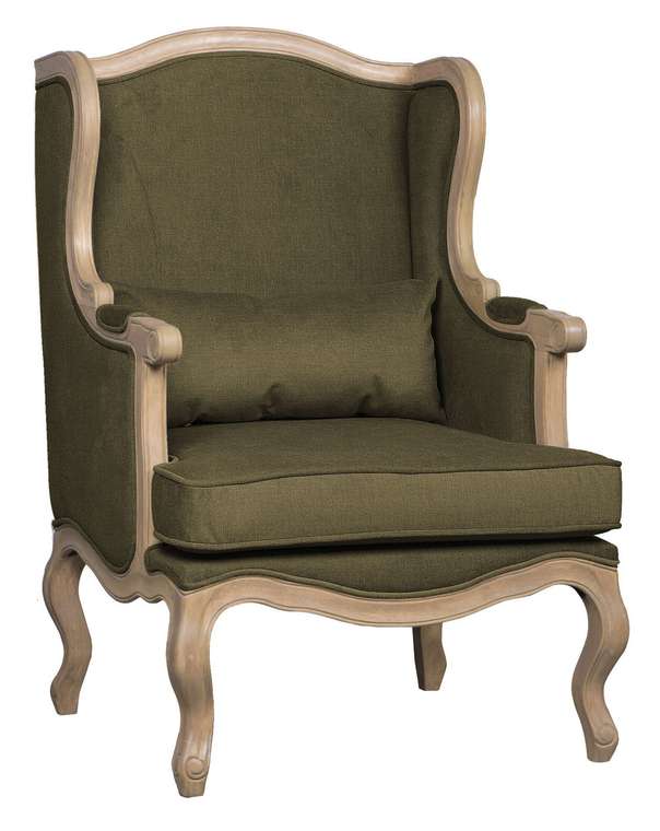 Кресло Сезарина серо-зеленого цвета