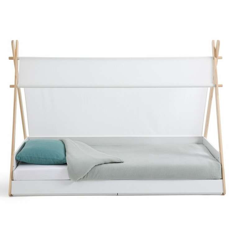 Детская кровать вигвам Tipi с сеткой Siffroy 90x190 белого цвета