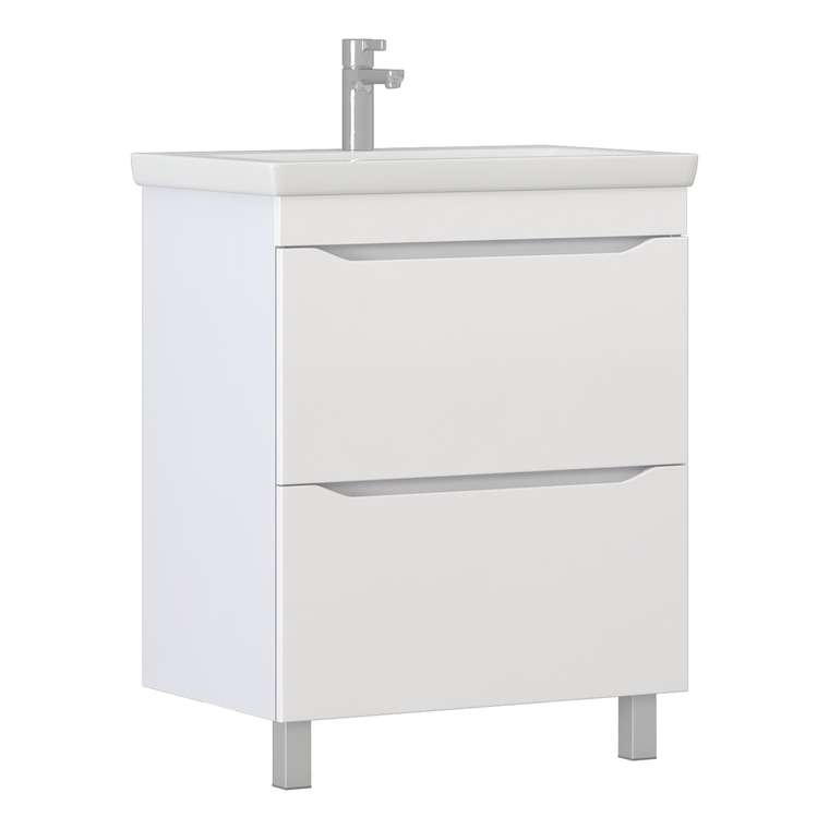 Тумба под раковину Грани 70 белого цвета