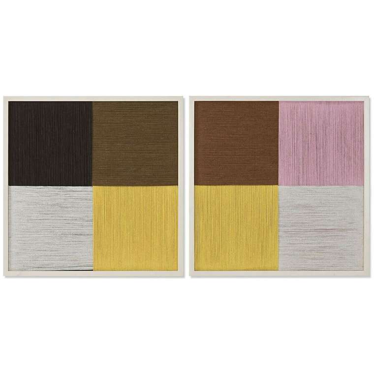 Картина В клетку город 50 x 3 x 50 cm (2 штук)