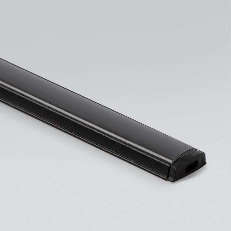 Гибкий алюминиевый профиль для светодиодной ленты черного цвета