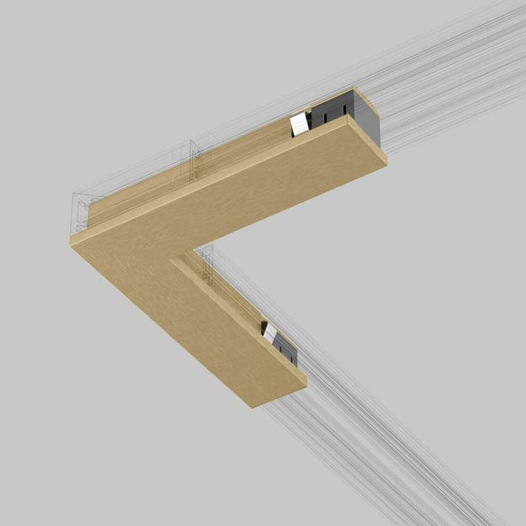 Brass Line Угловой коннектор латунь 85006/00 Line Magnetic