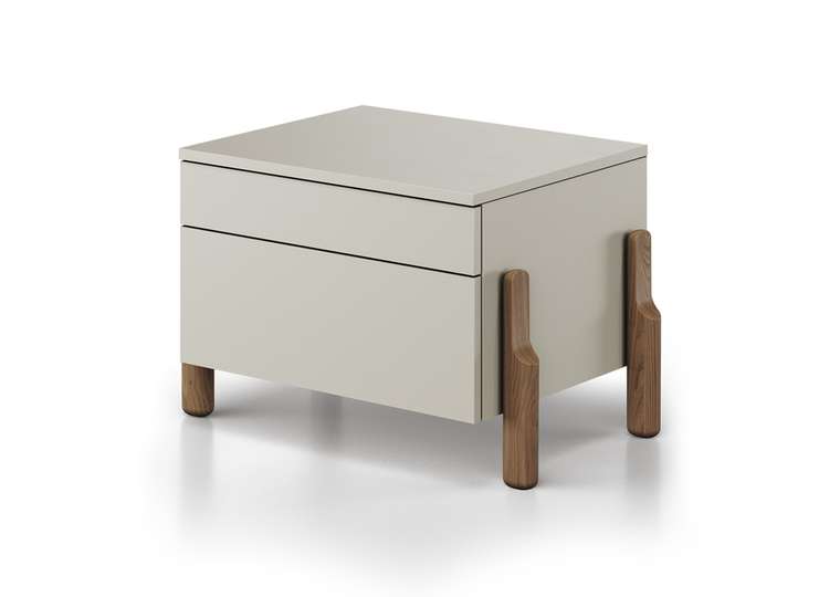 Тумба прикроватная Basic 2 серо-бежевого цвета