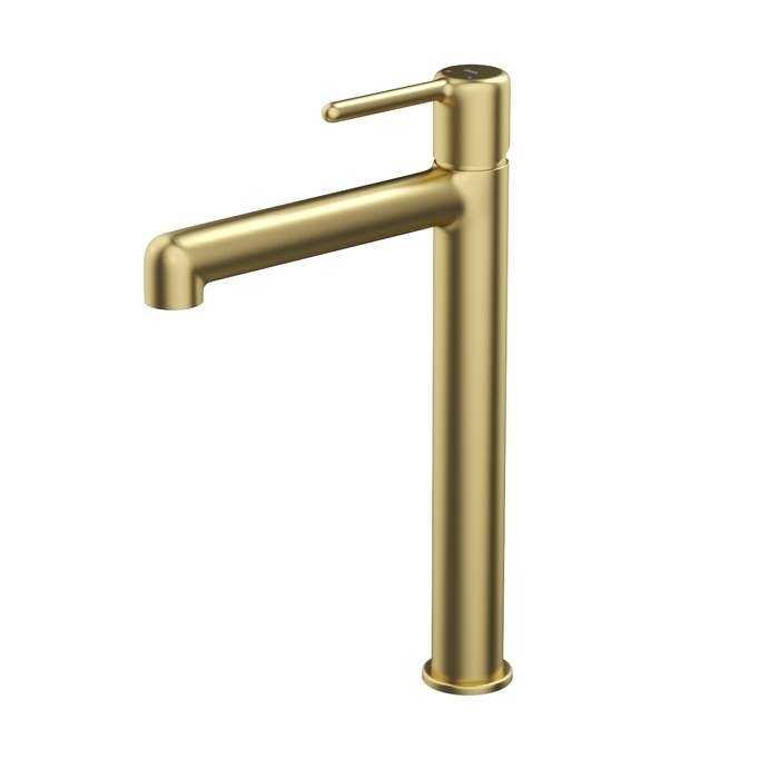 Cмеситель для настольного умывальника IDDIS Aiger золотого цвета 