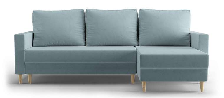 Угловой диван-кровать Чарли бирюзового цвета