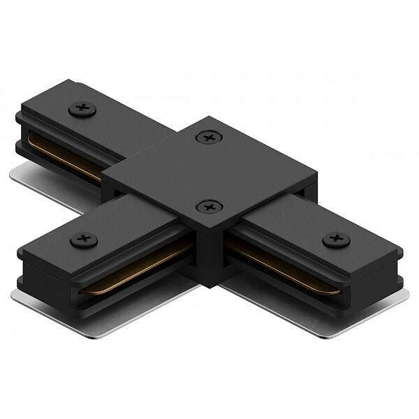 Коннектор Т-образный Skylite HSBL_0006 для накладного шинопровода 220В, чёрный