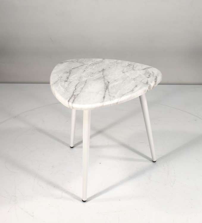 Кофейный столик S серо-белого цвета