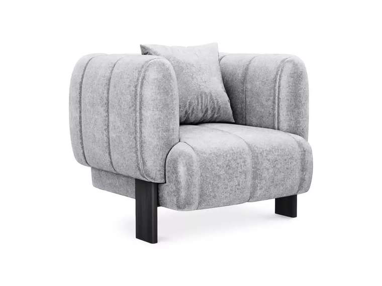 Кресло Cassis светло-серого цвета с черными ножками