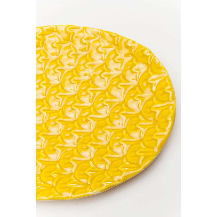 Тарелка декоративная Pineapple желтого цвета