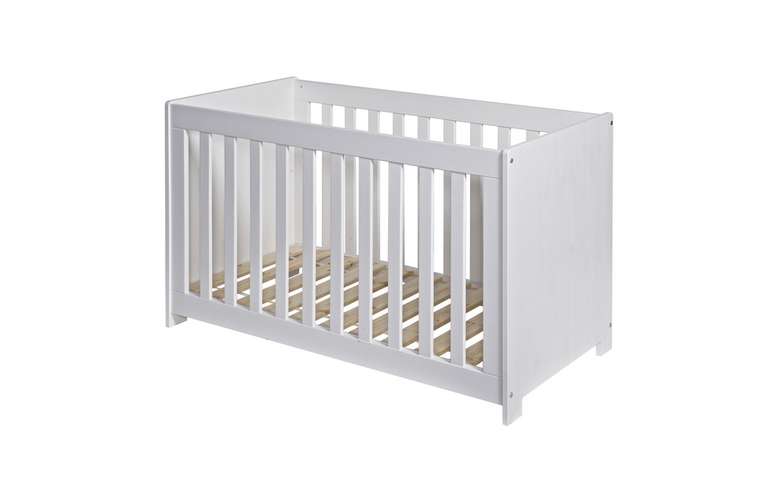 Кроватка детская DE EEKHOORN "NEW LIFE BABY BED PINE BRUSHED WHITE" 120х60 см