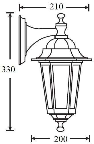 Настенный фонарь уличный IP44 Oasis Light PETERSBURG EM 79802EM Bl