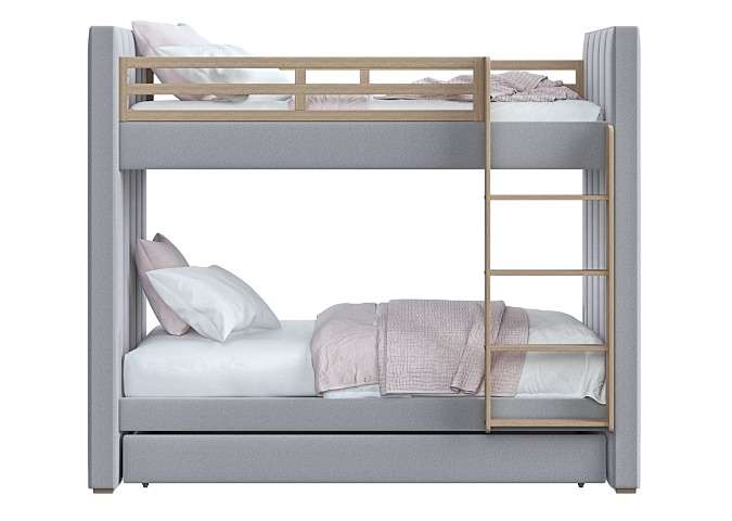 Двухъярусная кровать Cosy 90х200 серая цвета