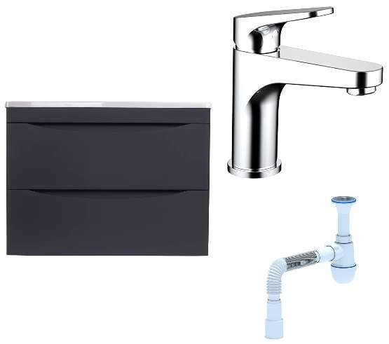 Комплект: Тумба с раковиной Бергамо