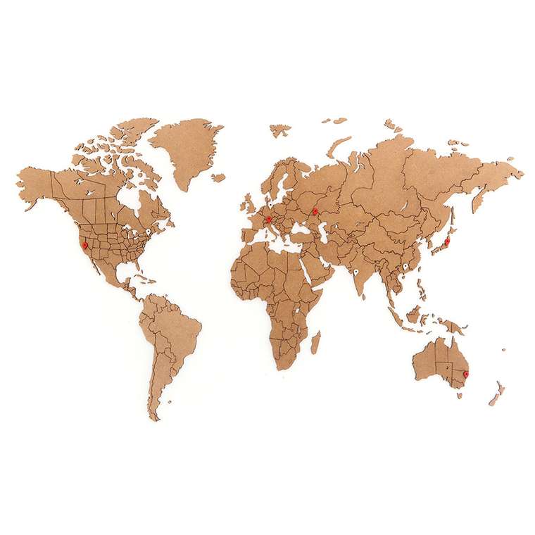 Пазл Mimi «карта мира» коричневая  new