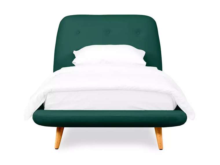 Кровать Loa 90х200 зеленого цвета без подъемного механизма
