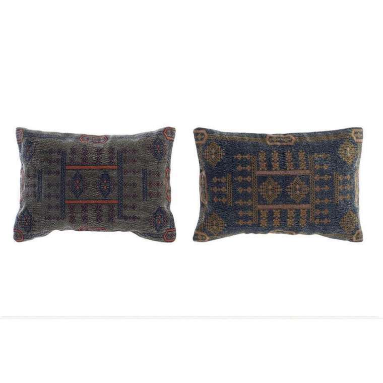 Подушка DKD Home Decor Синий Оранжевый Квадратный Араб 50 x 10 x 35 см (2 штук)