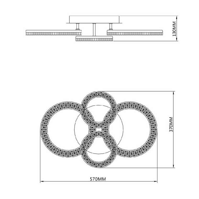 Потолочная люстра Alunit 10281/4LED (акрил, цвет прозрачный)
