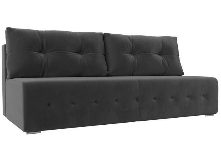 Прямой диван-кровать Лондон серого цвета