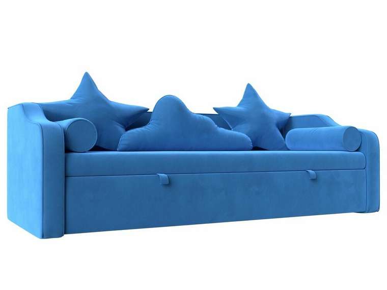 Детский диван-кровать Рико голубого цвета