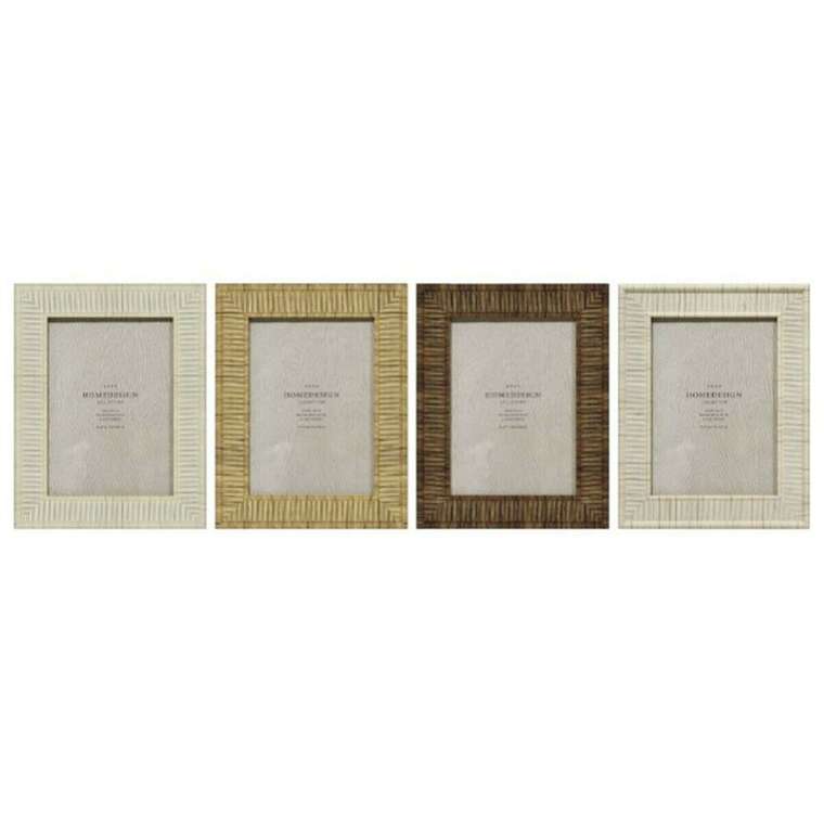 Фоторамка Бежевый Натуральный Стеклянный полистирол Scandi 18,5 x 2 x 23,5 cm (4 штук)