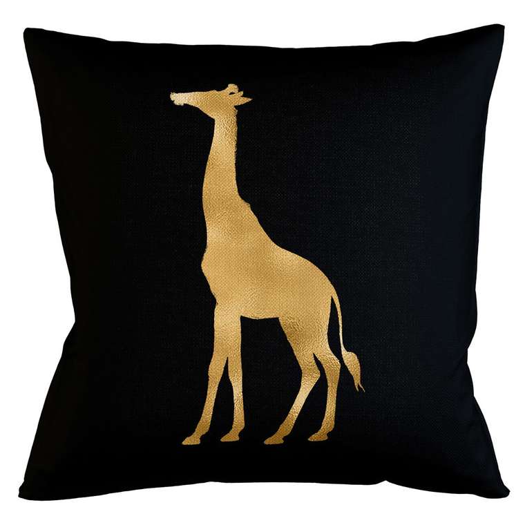 Интерьерная подушка Золотой жираф 45х45