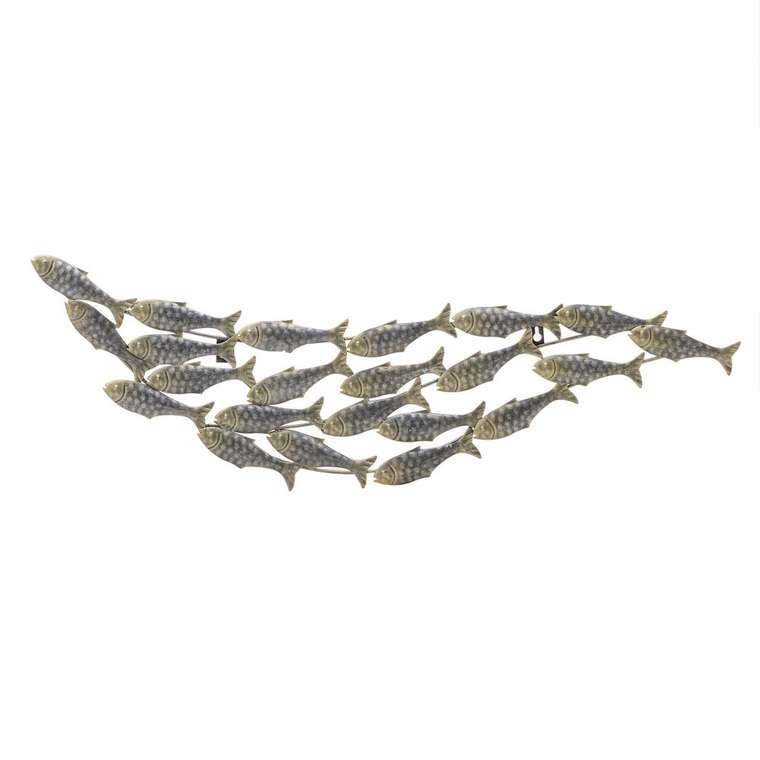 Декор настенный Рыбы черно-золотого цвета