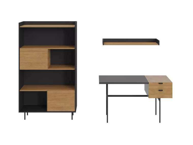Комплект мебели для гостиной Look 23 черно-бежевого цвета