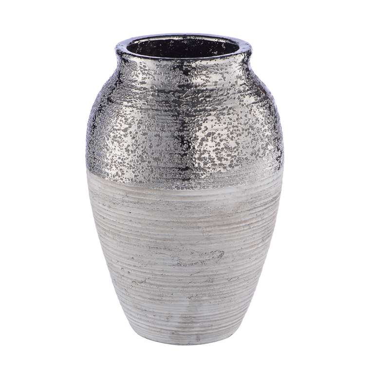 Декоративная ваза Фактура серого цвета