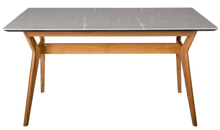 Раскладной обеденный стол Нарвик со столешницей из серого мрамора