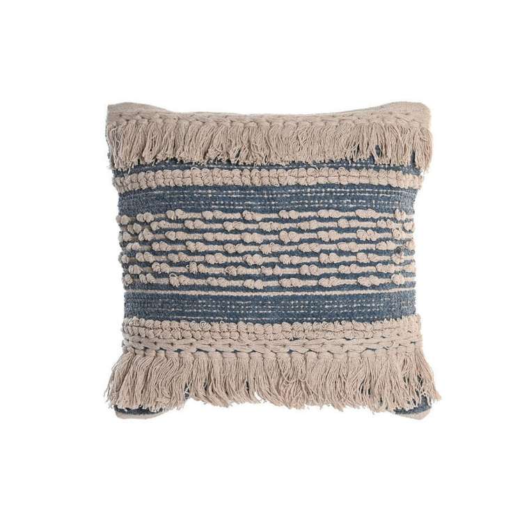 Подушка DKD Home Decor Синий 45 x 10 x 45 см Белый Boho