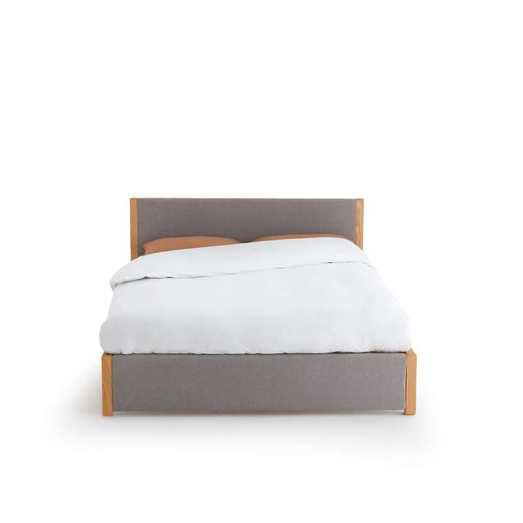 Кровать с реечным дном Elori 160x200 серого цвета