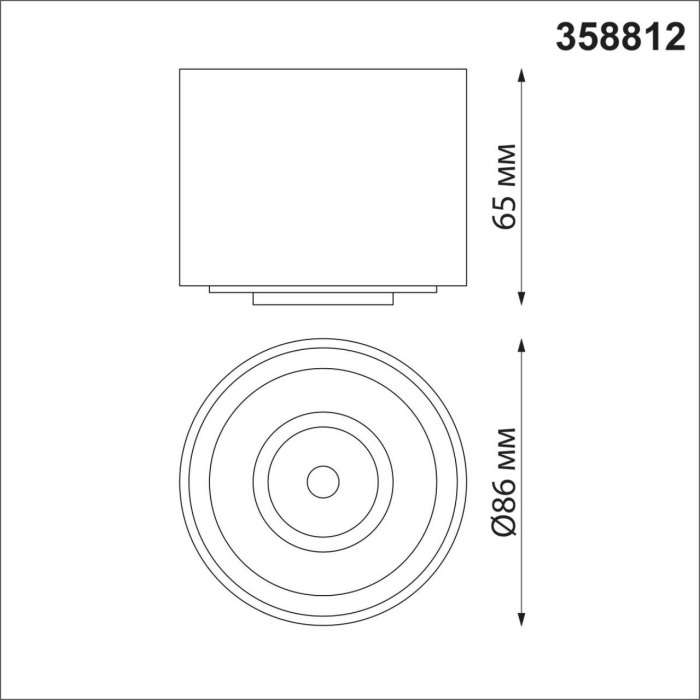 Накладной светильник светодиодный Novotech GESSO 358812