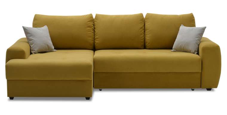 Угловой диван-кровать Коста желтого цвета