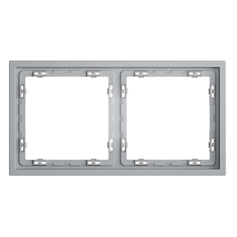 Рамка пластиковая VOLTUM S70 на 2 поста, (серый)