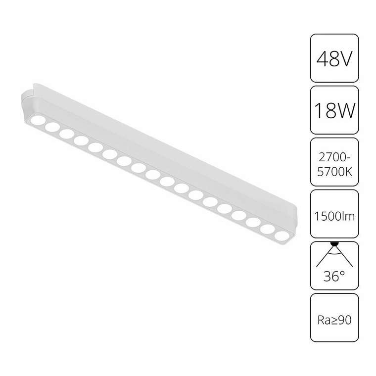 Магнитный трековый светильник Arte Lamp RAPID SMART A2969PL-1WH