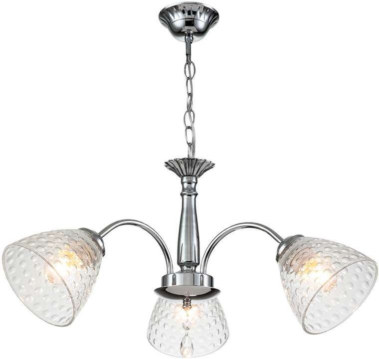 Подвесная люстра 658/3PL E27*40W Escada Freesia Chrome с подвесками