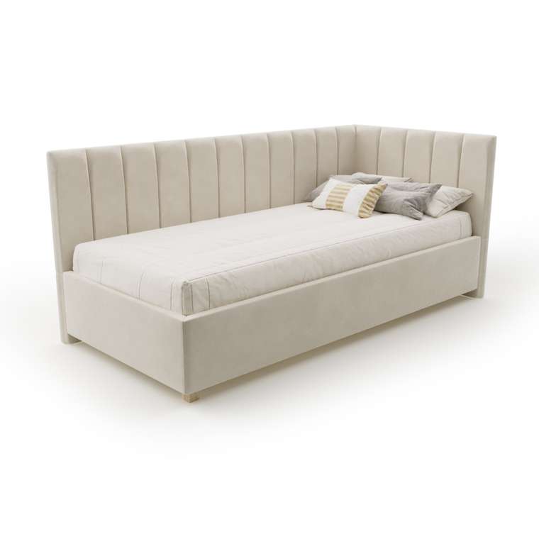 Кровать Помпиду 90х200 белого цвета с подъемным механизмом