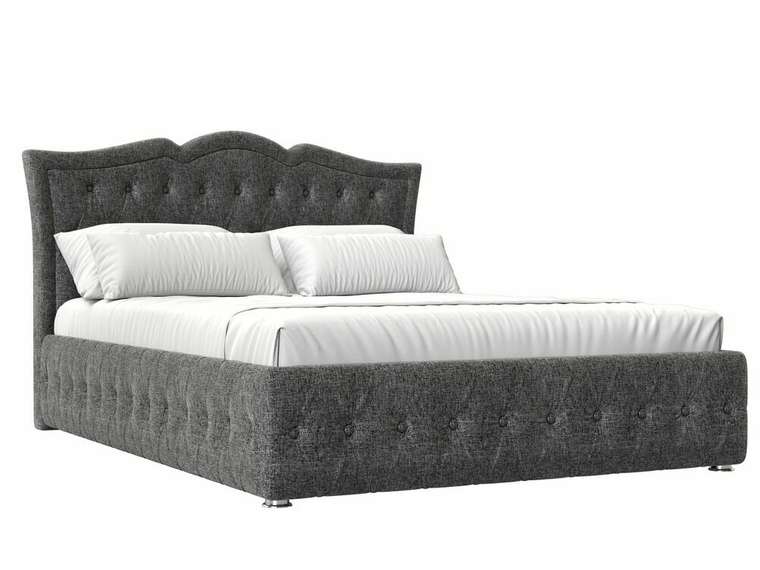 Кровать Герда 160х200 серого цвета с подъемным механизмом