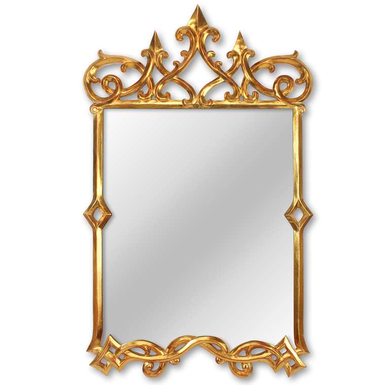 Настенное зеркало Маргарет Голд в раме золотого цвета